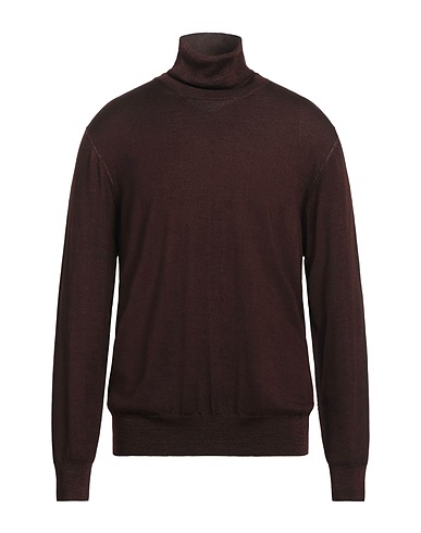 ALTEA Polo neck Chocolate brown 100% Virgin Wool