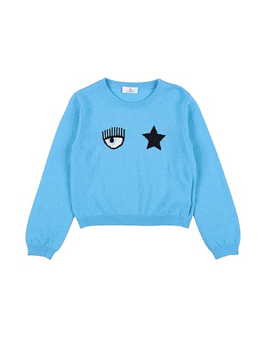 CHIARA FERRAGNI Jumper AZZURRO 40% Wool, 30% Viscose, 20% Polyamide, 10% Cashmere