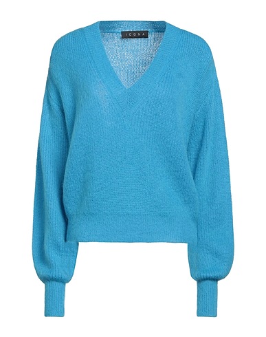 ICONA by KAOS Pullover Azzurro 40% Poliammide, 30% Lana mohair, 30% Lana