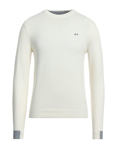 SUN 68 Pullover Blanc cassé 47% Laine mérinos, 38% Viscose, 10% Polyamide, 5% Cachemire