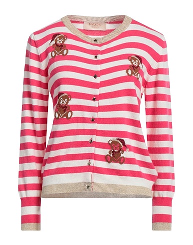 KAOS JEANS Cardigan Fuchsia 43% Viscose, 29% Polyamide, 22% Wool, 4% Cashmere, 2% Polyester
