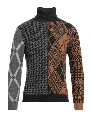 GREY DANIELE ALESSANDRINI Turtleneck Camel 60% Acrylic, 14% Polyamide, 10% Polyester, 8% Viscose, 8% Wool