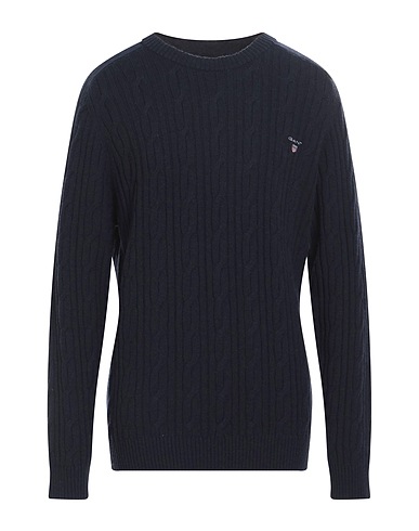 GANT Jumper Navy blue 100% Lambswool