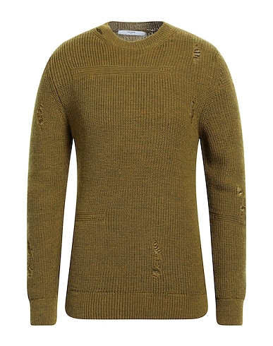 TAKESHY KUROSAWA Sweater Military green 50% Wool, 50% Acrylic