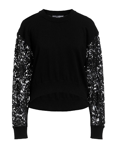 DOLCE&GABBANA Cashmere jumper Black 65% Cashmere, 30% Cotton, 3% Viscose, 2% Polyamide
