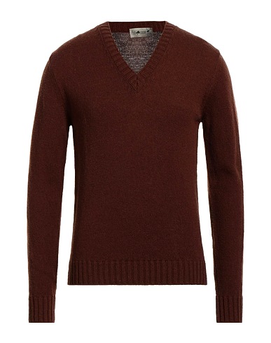IRISH CRONE Jumper Brown Wool