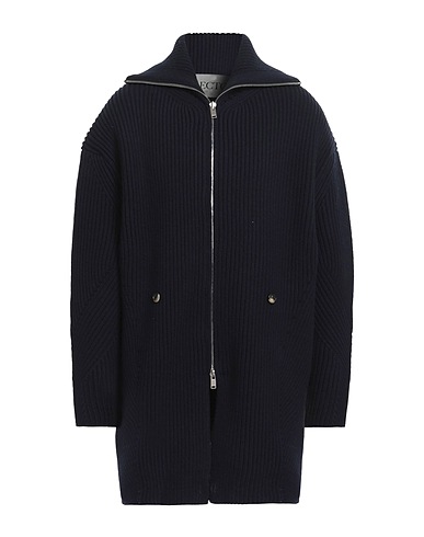 RECTO Cardigan Blu notte 100% Lana