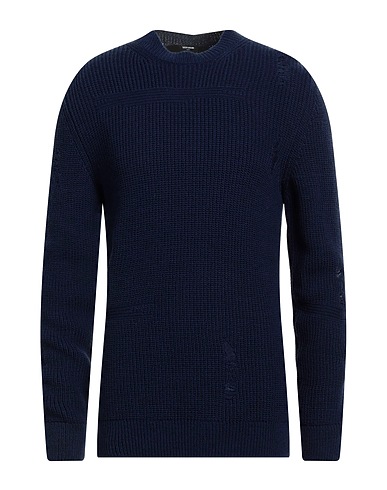 TAKESHY KUROSAWA Jumper Navy blue 50% Wool, 50% Acrylic