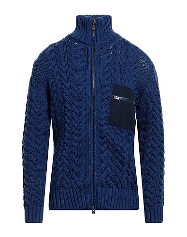 HERITAGE Cardigan Bright blue 61% Virgin Wool, 39% Polyamide