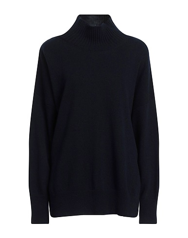 ROBERTO COLLINA Polo neck Navy blue 70% Wool, 30% Cashmere