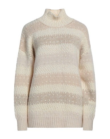 PESERICO Turtleneck Cream 70% Virgin Wool, 20% Silk, 10% Cashmere, Polyamide, Wool