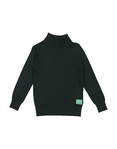 SCOTCH R'BELLE Polo neck Dark green 70% Viscose, 25% Nylon, 5% Silk