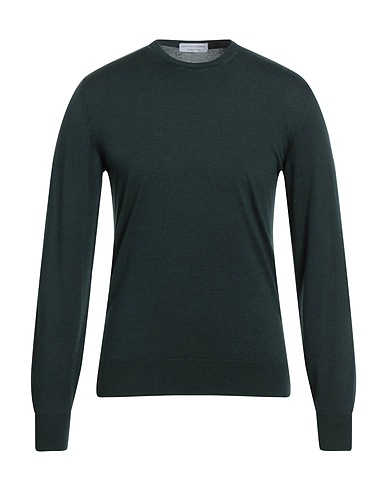 FILIPPO DE LAURENTIIS Jumper Dark green 70% Super 120s Wool, 20% Silk, 10% Cashmere