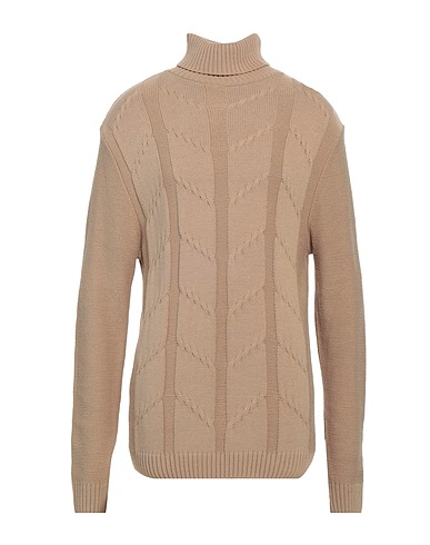 WHY NOT BRAND Polo neck Sand 70% Acrylic, 30% Wool
