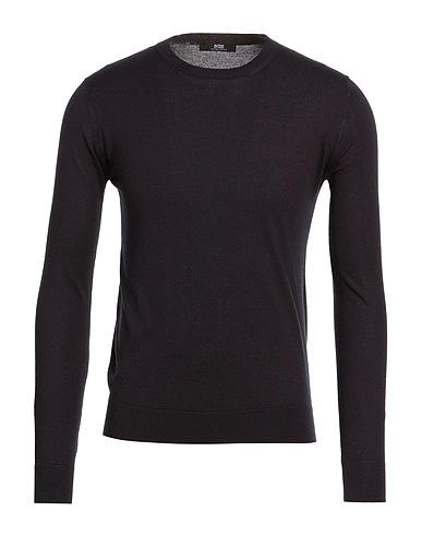 ALPHA STUDIO Pullover Bleu nuit 85% Soie mûre, 15% Cachemire