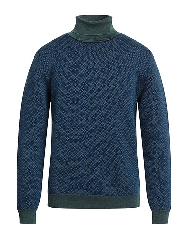 HERITAGE Turtleneck Green 100% Virgin Wool