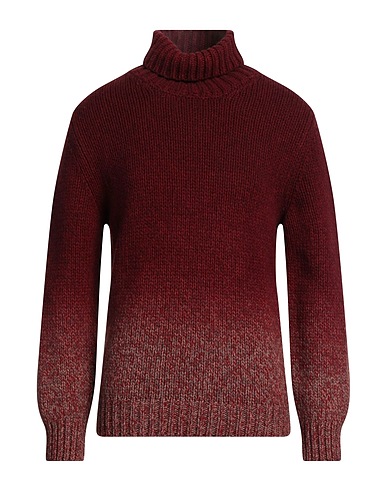 ZANONE Polo neck Burgundy 50% Virgin Wool, 50% Yak wool