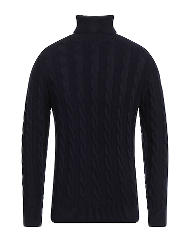 CASHMERE COMPANY Polo neck Midnight blue 70% Wool, 30% Cashmere