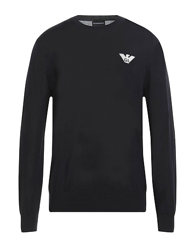 EMPORIO ARMANI Jumper Midnight blue 100% Virgin Wool, Polyamide, Elastane