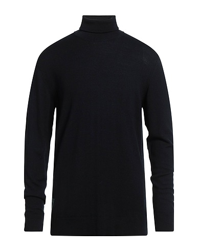 BLAUER. Polo neck Black 100% Wool