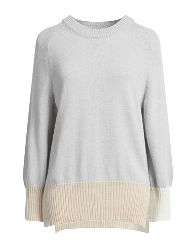 MARIA BELLENTANI Jumper Light grey 35% Polyamide, 30% Wool, 30% Viscose, 5% Cashmere