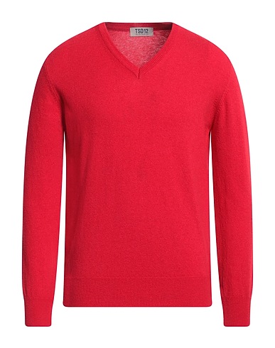 TSD12 Pullover Rosso 40% Lana Merino, 30% Viscosa, 20% Poliammide, 10% Cachemire
