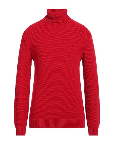DANIELE ALESSANDRINI HOMME Rollkragenpullover Rot 60% Wolle, 40% Acryl