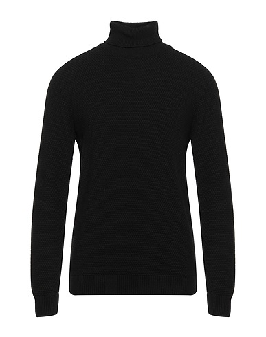 DANIELE ALESSANDRINI HOMME Turtleneck Black 60% Wool, 40% Acrylic