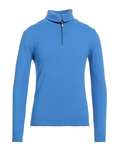 BERNA Jumper with zip Azure 80% Wool, 20% Polyamide