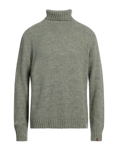 BICOLORE® Polo neck Sage green 75% Acrylic, 10% Viscose, 10% Wool, 5% Alpaca wool