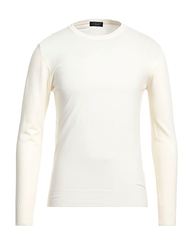 BLU CASHMERE Sweater Cream 68% Wool, 30% Cashmere, 2% Elastane