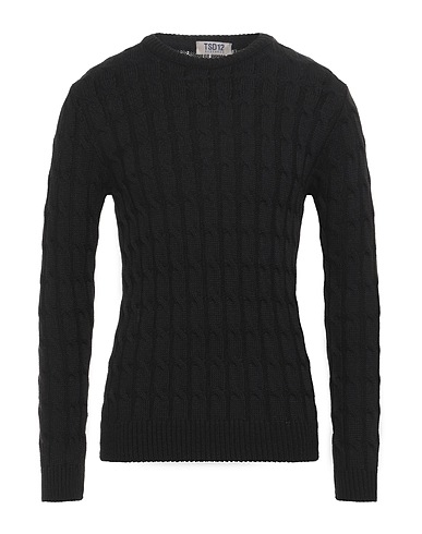 TSD12 Pullover Nero 70% Acrilico, 30% Lana
