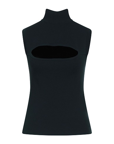 P.A.R.O.S.H. Sleeveless sweater Dark green 82% Viscose, 18% Polyurethane
