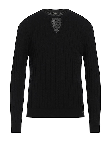 FENDI Pullover Schwarz 100% Schurwolle