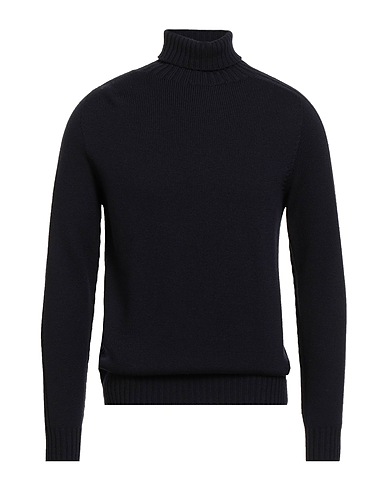 DONDUP Polo neck Midnight blue 100% Wool