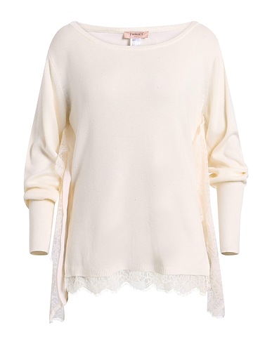 TWINSET Jumper Ivory 45% Viscose, 42% Polyamide, 13% Wool, Polyester