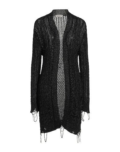 LANEUS Strickjacke Schwarz 78% Viskose, 22% Metallisiertes Polyester