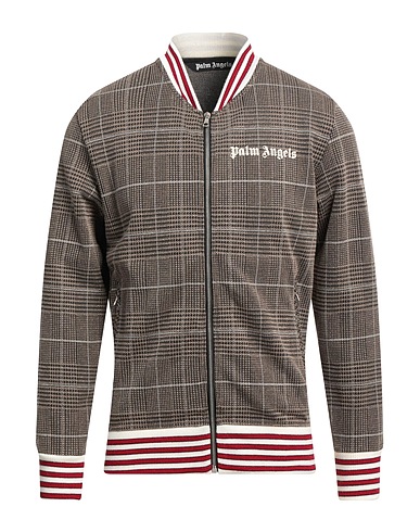 PALM ANGELS Cardigan Brown 48% Viscose, 42% Polyamide, 6% Polyester, 4% Elastane, Wool