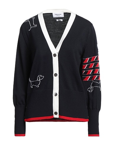THOM BROWNE Cardigan Navy blue 100% Wool