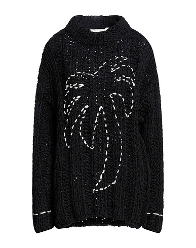 PALM ANGELS Jumper Midnight blue 50% Cotton, 25% Linen, 25% Polyamide