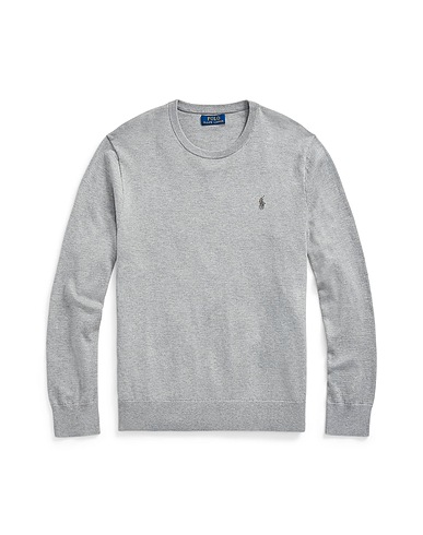 POLO RALPH LAUREN Sweater COTTON-CASHMERE CREWNECK SWEATER
 Grey 92% Cotton, 8% Recycled cashmere