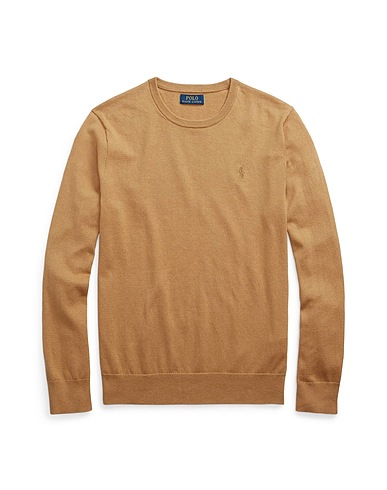 POLO RALPH LAUREN Jumper COTTON-CASHMERE CREWNECK SWEATER
 Camel 92% Cotton, 8% Recycled cashmere