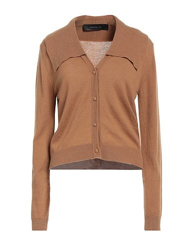 FEDERICA TOSI Cardigan Camel 85% Wool, 15% Cashmere