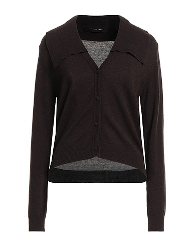 FEDERICA TOSI Cardigan Testa di moro 85% Lana, 15% Cachemire
