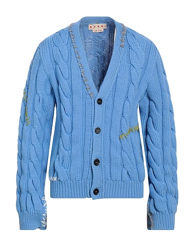 MARNI Cardigan Sky blue 100% Virgin Wool, Acrylic, Polyamide, Wool, Alpaca wool