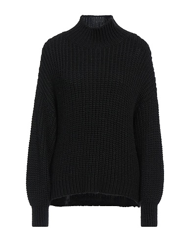 MOTEL Polo neck Black 75% Acrylic, 15% Polyester, 10% Wool