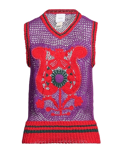 PATOU Sleeveless sweater Purple 100% Cotton