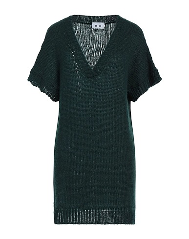 NIŪ Pullover Dunkelgrün 45% Acryl, 35% Polyamid, 20% Alpakawolle, Viskose, Polyester