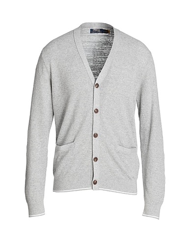 POLO RALPH LAUREN Cardigan TEXTURED COTTON-LINEN V-NECK CARDIGAN
 Grigio 85% Cotone, 15% Lino