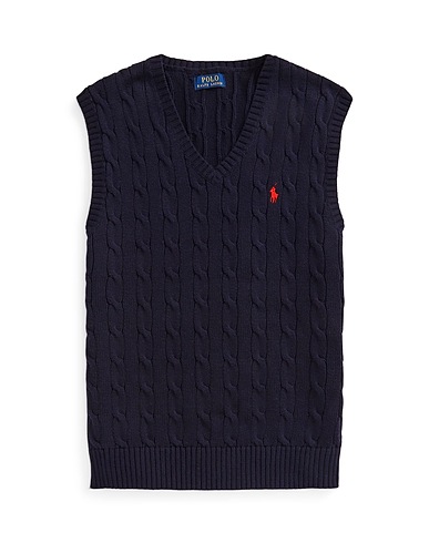 POLO RALPH LAUREN Sleeveless sweater Navy 100% Cotton